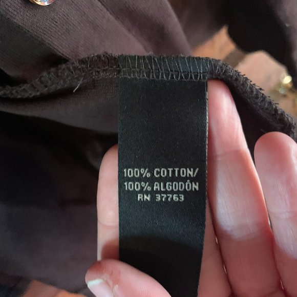 Brown Rhinestone Button-Down Shirt - Picture 4 of 4